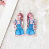 10Pcs Halloween Horror Girls Charms Acrylic Spooky Jewelry DIY Findings