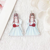 10Pcs Halloween Horror Girls Charms Acrylic Spooky Jewelry DIY Findings