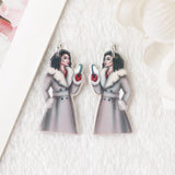 10Pcs Halloween Horror Girls Charms Acrylic Spooky Jewelry DIY Findings