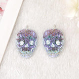 10Pcs Faith Cross Charms Acrylic Butterfly Sunflower Skull Earring Necklace DIY