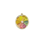 10pcs Colorful Lemon Slices Metal Charms for Jewelry Making