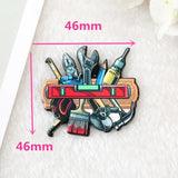 10Pcs Middle Finger Acrylic Charms for DIY Jewelry Making