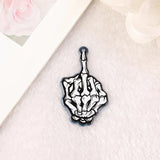 10Pcs Middle Finger Acrylic Charms for DIY Jewelry Making