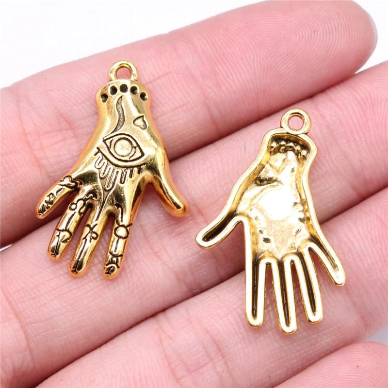 10pcs Eye Palm Charms 31x20mm 2 Colors DIY Jewelry Findings