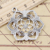 10pcs Yoga Flower Life Datura Tibetan Silver Pendants