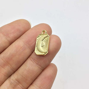 20pcs 10*15mm Moon Gold/Silver Plated Bee Zinc Alloy Charms Pendant