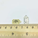 20pcs 10*15mm Moon Gold/Silver Plated Bee Zinc Alloy Charms Pendant