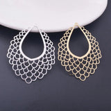 6pcs Light Flower Charms Silver Pendant Brass Jewelry Accessories