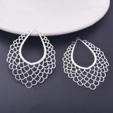 6pcs Light Flower Charms Silver Pendant Brass Jewelry Accessories