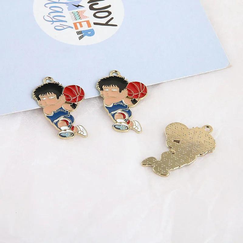 10pcs Basketball Team Clothes Charms Pendants for Jewelry Making