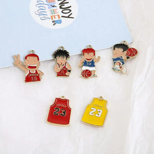 10pcs Basketball Team Clothes Charms Pendants for Jewelry Making