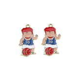 10pcs Basketball Team Clothes Charms Pendants for Jewelry Making