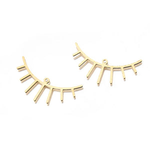 Brass Eyelashes Charms SunFlower Lace Pendant Lot