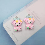 10pcs Star Bowknot Animal Bear Resin Charms Pendant for Jewelry Making Findings