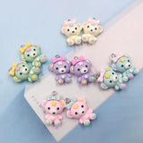 10pcs Star Bowknot Animal Bear Resin Charms Pendant for Jewelry Making Findings