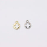 20pcs 10mm Coin Flower Charms Pendant DIY Necklace 2 Colors