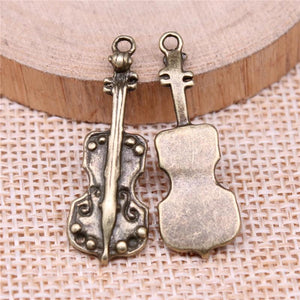 10pcs 32x11mm Cello Charms Pendants DIY Jewelry Findings