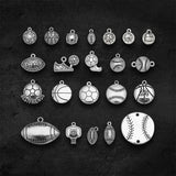 25pcs Antique Silver Soccer Shoes Charms DIY Jewelry