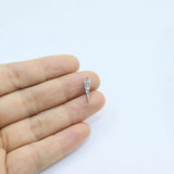 10pcs 4*12mm Triangle Rhinestone Coin Zinc Alloy DIY Jewelry 2 Colors