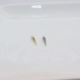 10pcs 4*12mm Triangle Rhinestone Coin Zinc Alloy DIY Jewelry 2 Colors