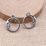 20pcs Antique Silver Moon Star Charms Jewelry Making