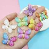 10pcs Resin Butterfly Charms Pendant for Earring Keychain DIY