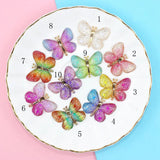 10pcs Resin Butterfly Charms Pendant for Earring Keychain DIY