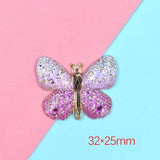 10pcs Resin Butterfly Charms Pendant for Earring Keychain DIY