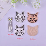 10pcs Animal Cat Acrylic Charms for DIY Jewelry Making