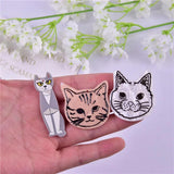 10pcs Animal Cat Acrylic Charms for DIY Jewelry Making