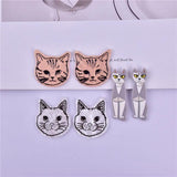 10pcs Animal Cat Acrylic Charms for DIY Jewelry Making