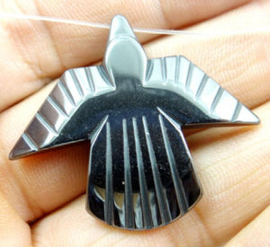 Natural Quartz Crystal Titanium Hematite Eagle Gem Pendant
