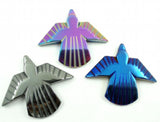 Natural Quartz Crystal Titanium Hematite Eagle Gem Pendant