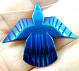 Natural Quartz Crystal Titanium Hematite Eagle Gem Pendant