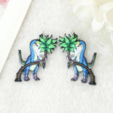 10Pcs Dinosaur Palm Tree Charms Acrylic Jewelry Findings DIY Making