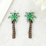 10Pcs Dinosaur Palm Tree Charms Acrylic Jewelry Findings DIY Making