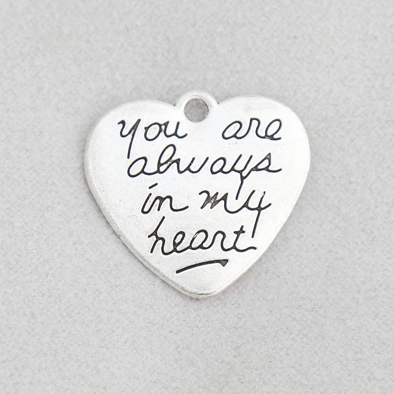 Heart Shape Alloy Charms for Lover 20pcs AAC1807