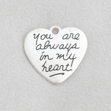 Heart Shape Alloy Charms for Lover 20pcs AAC1807