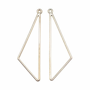10pcs Triangle Charms Pendant Jewelry Earring Making 56x17mm