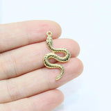 10pcs 27mm Snake Zinc alloy DIY Charms Pendant Necklace, Earring Bracelet