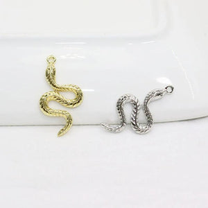 10pcs 27mm Snake Zinc alloy DIY Charms Pendant Necklace, Earring Bracelet