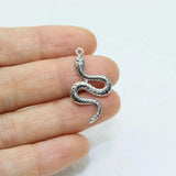10pcs 27mm Snake Zinc alloy DIY Charms Pendant Necklace, Earring Bracelet