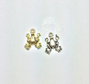20pcs 14mm Frog Charms DIY Jewelry 2 Colors