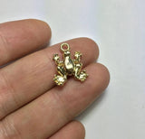 20pcs 14mm Frog Charms DIY Jewelry 2 Colors