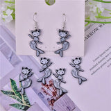 10pcs Mermaid Cat Skull Charms for DIY Jewelry Making