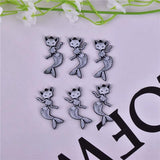 10pcs Mermaid Cat Skull Charms for DIY Jewelry Making