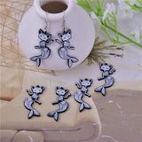 10pcs Mermaid Cat Skull Charms for DIY Jewelry Making