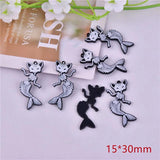 10pcs Mermaid Cat Skull Charms for DIY Jewelry Making