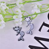 10pcs Mermaid Cat Skull Charms for DIY Jewelry Making