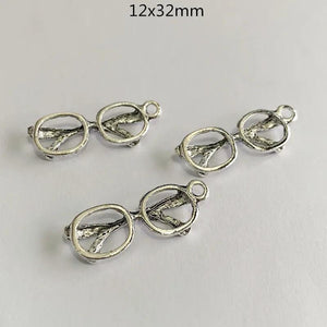 3D Glasses DIY Pendant Necklace Bracelet Charms Jewelry Making Supplies